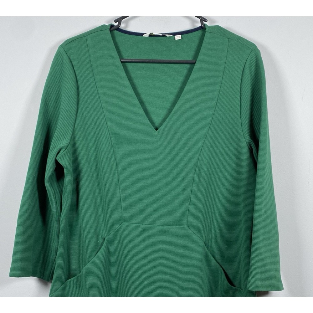 Boden Green V-Neck Shift Dress - Picture 2 of 5